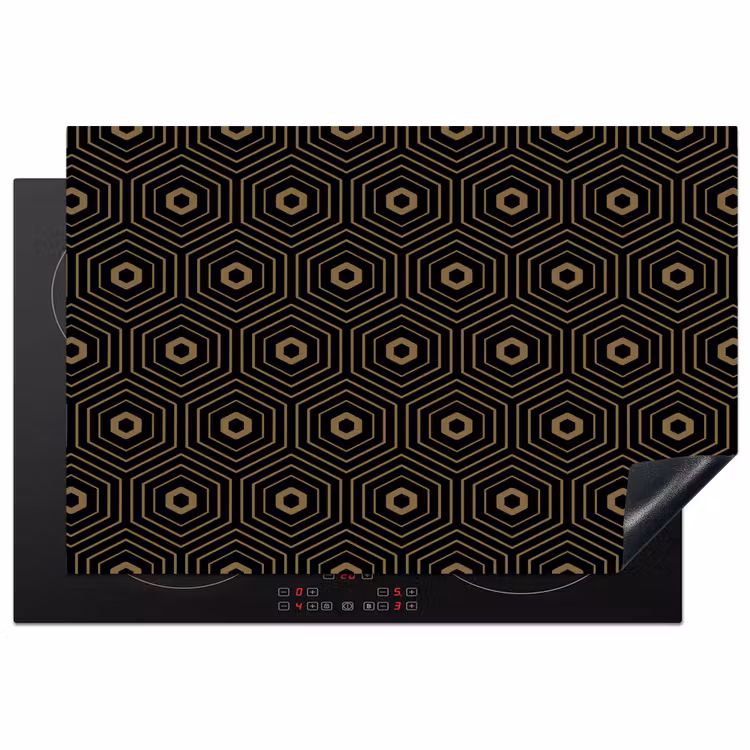 Goud - Illusie - Patroon Inductie beschermer vinyl 3mm klein 276 -3d