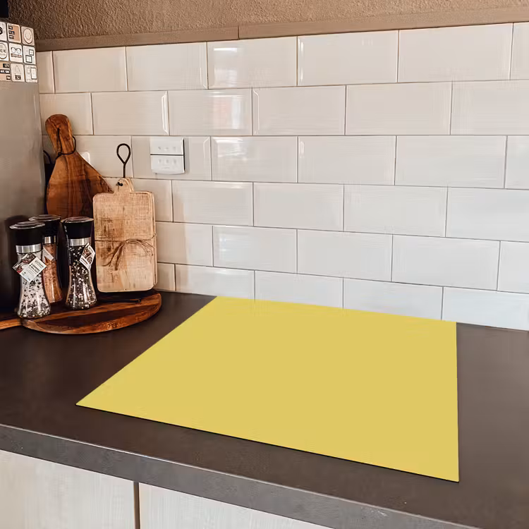 Golden - Ochre - Geel Inductie beschermer vinyl 3mm middel 274 -sfeer3