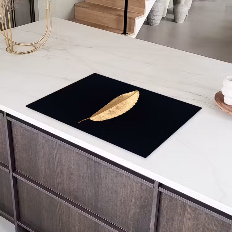 Goudblad-Silhouet Inductie beschermer vinyl 3mm klein -sfeer8