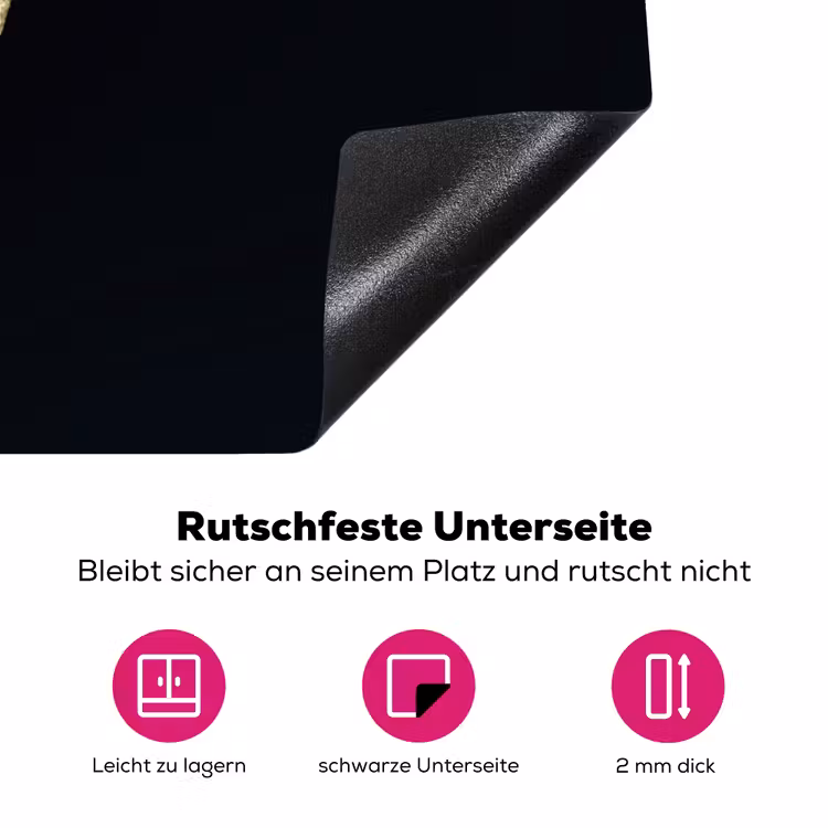 Goudblad-Silhouet Inductie beschermer vinyl 3mm klein -zzzzzzz-lf-onderkant