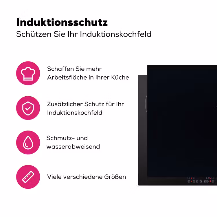 Goudblad-Silhouet Inductie beschermer vinyl 3mm klein -zzzzzzz-lf-ups