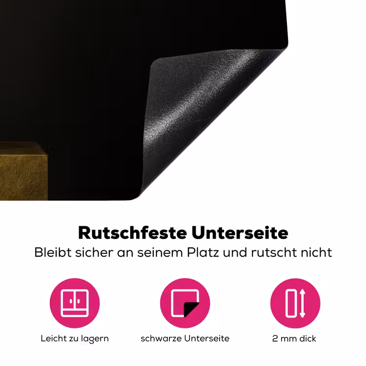 Goudbruine - Bladeren - Vaas - Herfstachtig Inductie beschermer vinyl 3mm klein -zzzzzzz-lf-onderkant