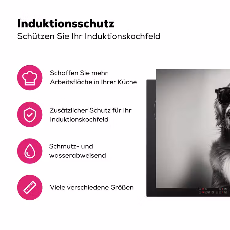 Golden retriever - Hond - Zonnebril - Gkas Inductie beschermer vinyl 3mm klein -zzzzzzz-lf-ups