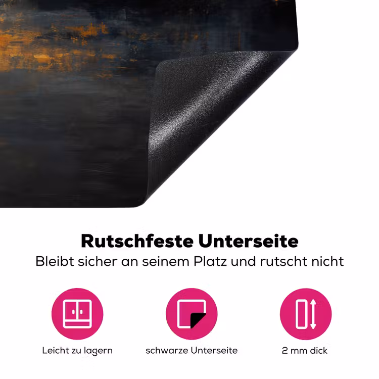 Gouden Reflectie op Water Inductie beschermer vinyl 3mm klein -zzzzzzz-lf-onderkant