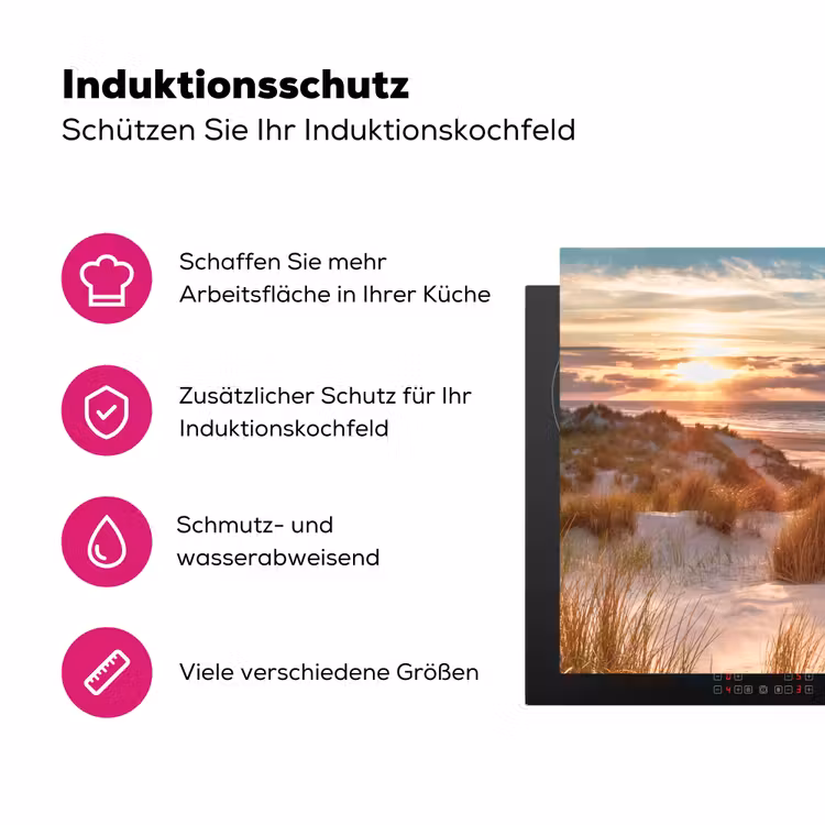 Gouden Uur aan de Kust Inductie beschermer vinyl 3mm klein -zzzzzzz-lf-ups