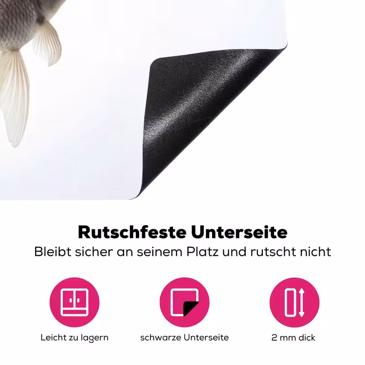Goudvissen - Modern - Wit Inductie beschermer vinyl 3mm klein -zzzzzzz-lf-onderkant