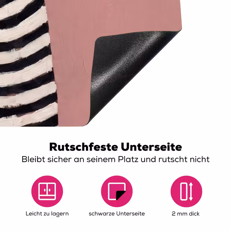 Grafisch - Vrouw - Roze Inductie beschermer vinyl 3mm klein -zzzzzzz-lf-onderkant