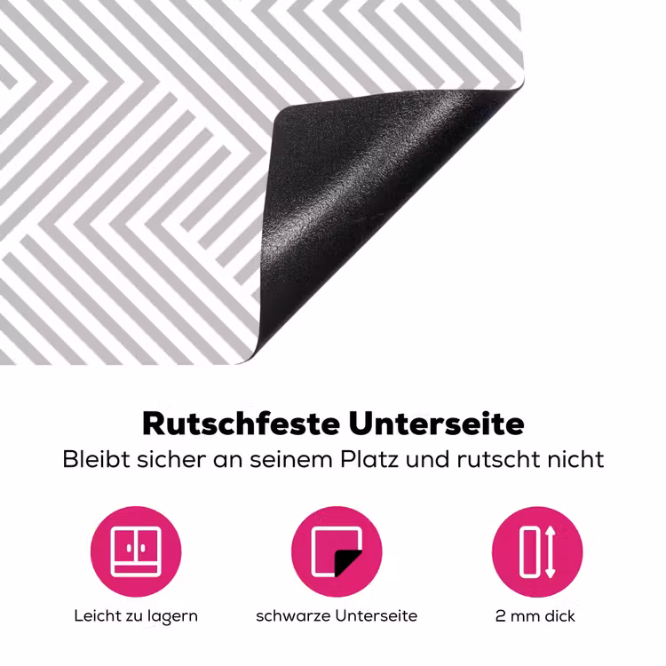 Grafisch - Patroon - Modern - Schuin Inductie beschermer vinyl 3mm klein 276 -zzzzzzz-lf-onderkant