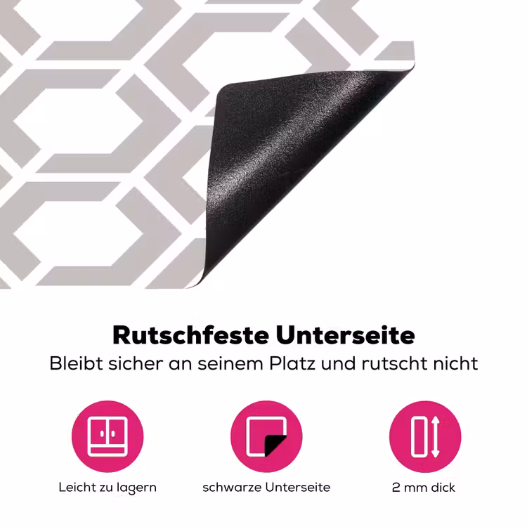 Grafisch - Patroon - Modern - Hexagon Inductie beschermer vinyl 3mm klein 276 -zzzzzzz-lf-onderkant