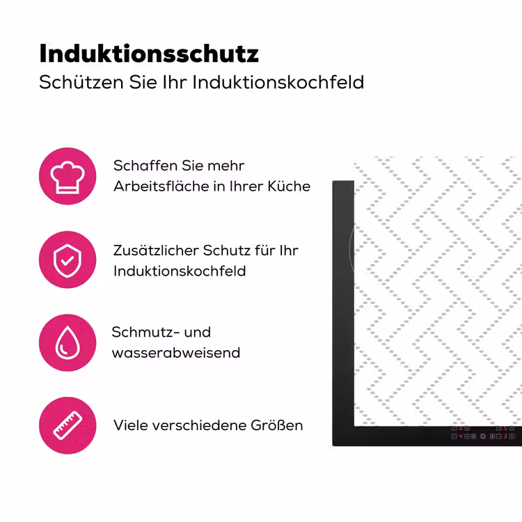 Grafisch - Patroon - Modern - Geweven Inductie beschermer vinyl 3mm klein 276 -zzzzzzz-lf-ups