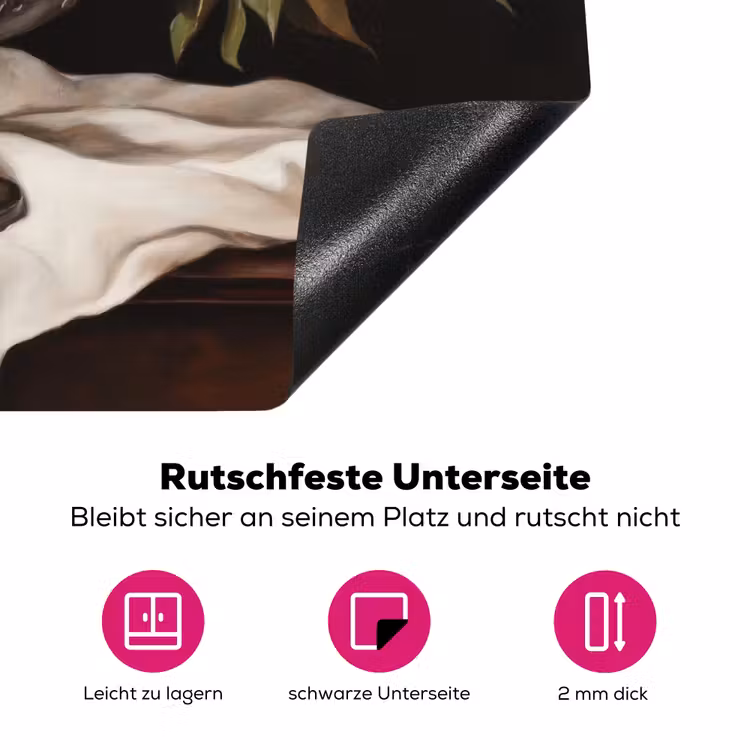Granaatappels - Klassiek - Vintage Inductie beschermer vinyl 3mm klein -zzzzzzz-lf-onderkant