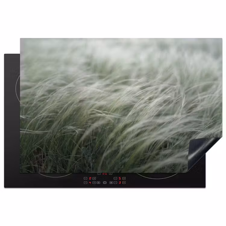 Gras - Wazig - Natuur - Groen - Zacht Inductie beschermer vinyl 3mm klein -3d