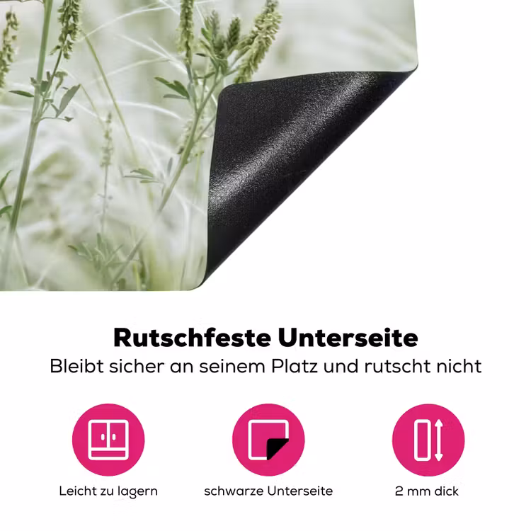 Grassen - Minimalistisch - Groen Inductie beschermer vinyl 3mm klein -zzzzzzz-lf-onderkant