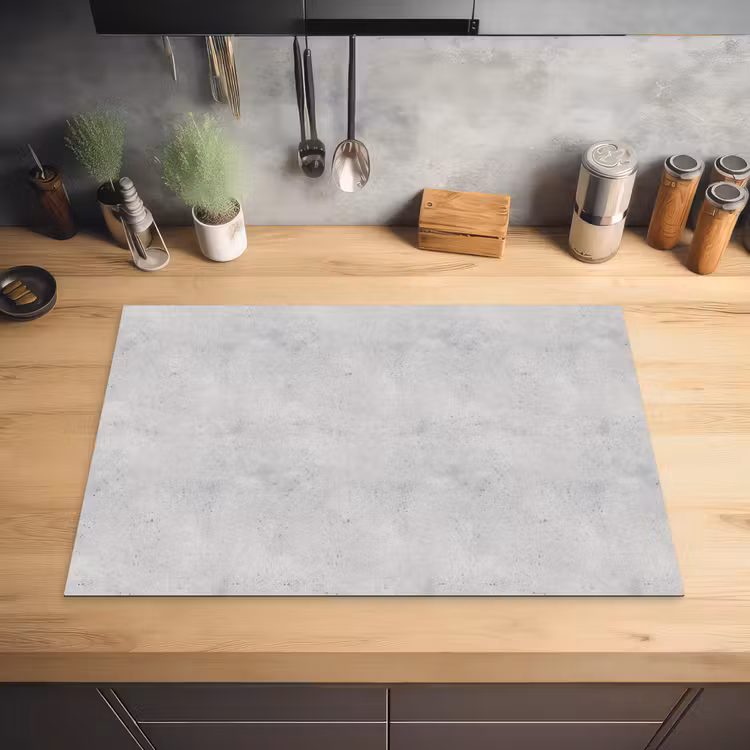 Grijs - Beton - Neutraal Inductie beschermer vinyl 3mm klein 276 -sfeer5
