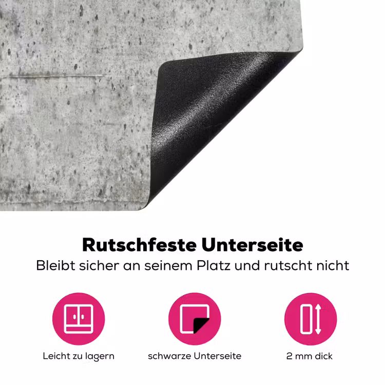 Grijs - Muur - Poriën Inductie beschermer vinyl 3mm klein 276 -zzzzzzz-lf-onderkant