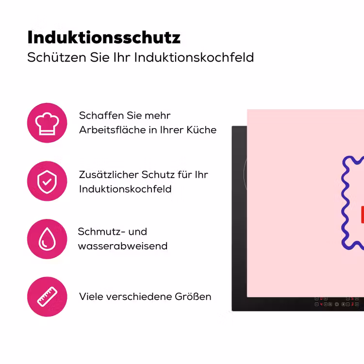 Grl pwr - Roze - Kader Inductie beschermer vinyl 3mm klein -zzzzzzz-lf-ups