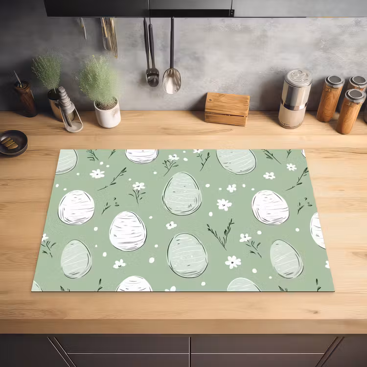 Groen - Eieren - Patroon Inductie beschermer vinyl 3mm klein -sfeer5