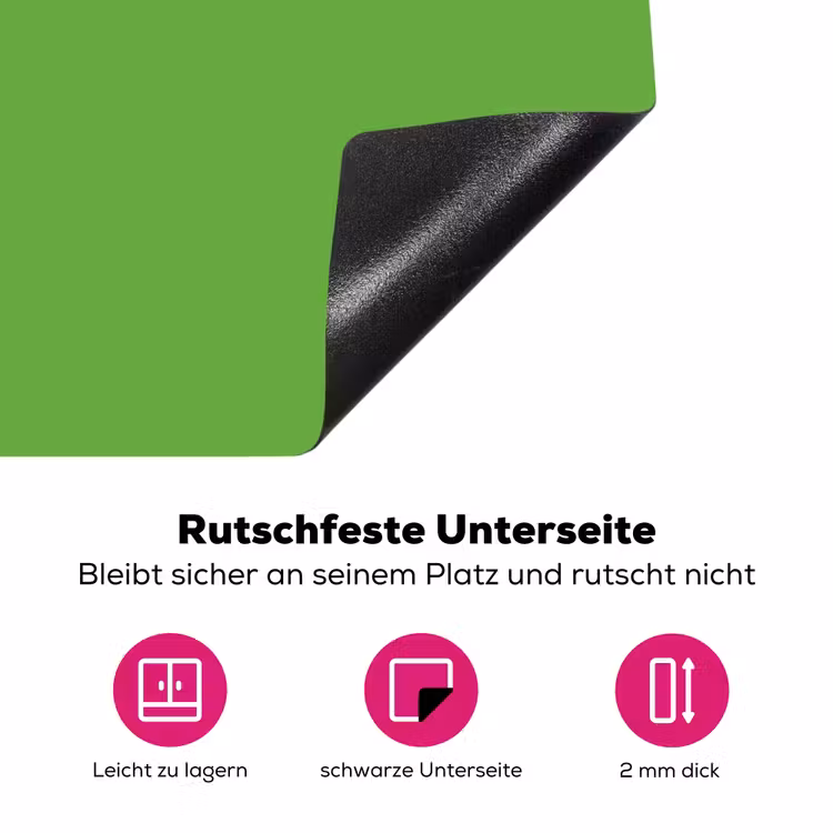 Groen - Kleuren - Natuur Inductie beschermer vinyl 3mm klein 276 -zzzzzzz-lf-onderkant