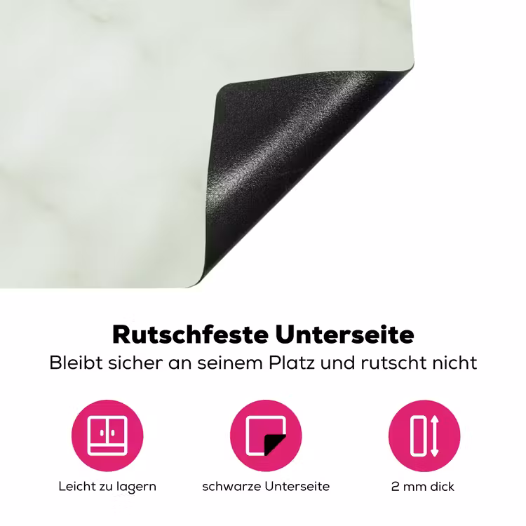 Groen - Marmer - Aders Inductie beschermer vinyl 3mm klein 276 -zzzzzzz-lf-onderkant