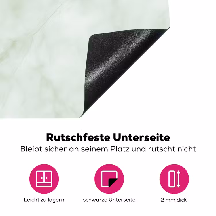 Groen - Marmer - Vloeiende aders Inductie beschermer vinyl 3mm klein 276 -zzzzzzz-lf-onderkant