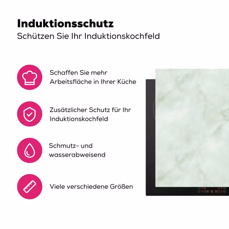 Groen - Marmer - Vloeiende aders Inductie beschermer vinyl 3mm klein 276 -zzzzzzz-lf-ups