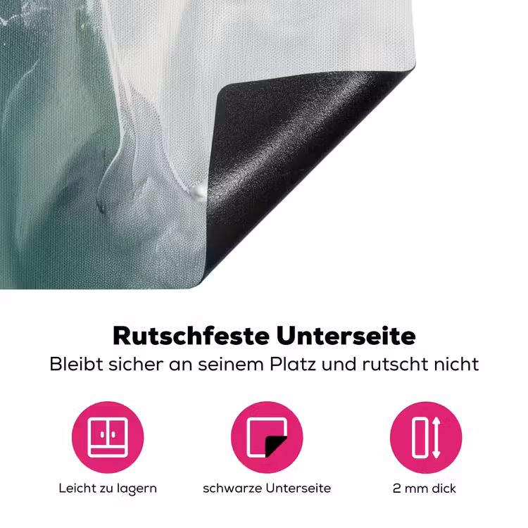 Groen - Modern - Marmer - Abstract Inductie beschermer vinyl 3mm klein -zzzzzzz-lf-onderkant