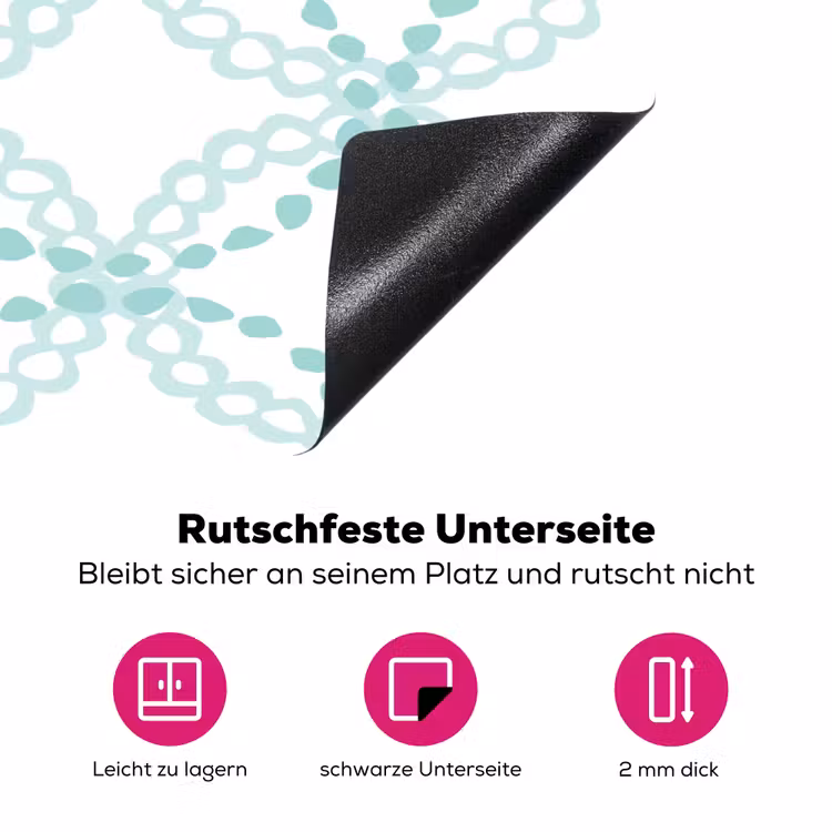 Groen - Patroon - Vormen Inductie beschermer vinyl 3mm klein 276 -zzzzzzz-lf-onderkant
