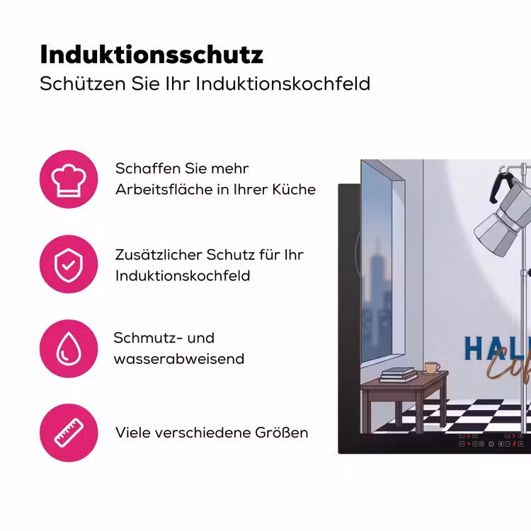 Half human, Half Coffee - Infuus - Koffie Inductie beschermer vinyl 3mm klein -zzzzzzz-lf-ups