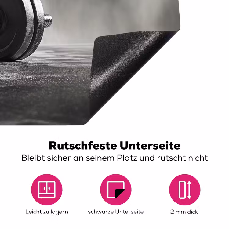 Halter - Gewichten - Zwart Inductie beschermer vinyl 3mm klein -zzzzzzz-lf-onderkant