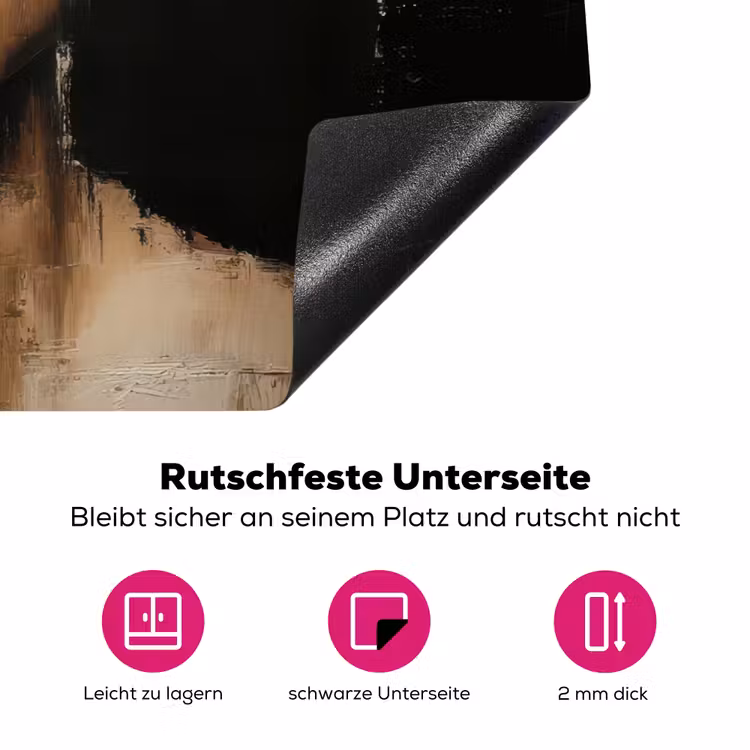 Hand - Gezicht - Strepen - Abstract Inductie beschermer vinyl 3mm klein -zzzzzzz-lf-onderkant