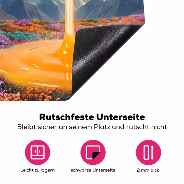 Herdabdeckplatte - Hände – Ei – Surrealismus - Handen - Ei - Surrealisme Inductie beschermer vinyl 3mm middel
