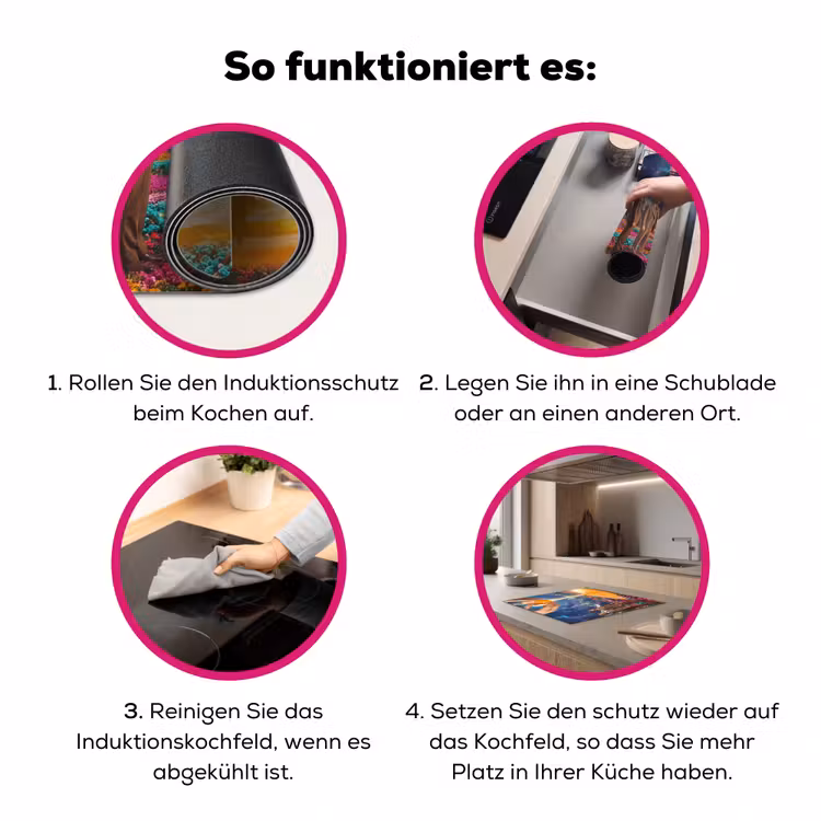 Herdabdeckplatte - Hände – Ei – Surrealismus - Handen - Ei - Surrealisme Inductie beschermer vinyl 3mm middel