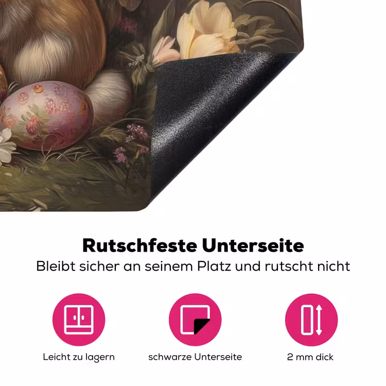 Haas - Stilleven - Bloemen Inductie beschermer vinyl 3mm klein -zzzzzzz-lf-onderkant