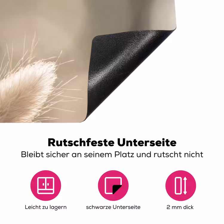 Hazestaartgras - Wit - Zonlicht Inductie beschermer vinyl 3mm klein -zzzzzzz-lf-onderkant