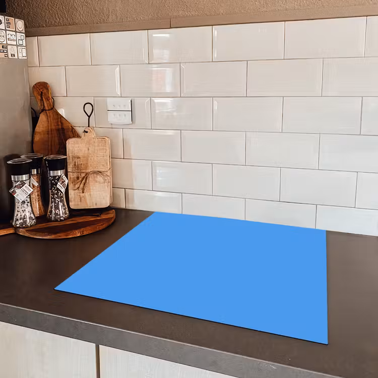 Bright - Azure - Blauw Inductie beschermer vinyl 3mm middel 274 -sfeer3