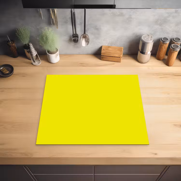 Bright - Canary - Geel Inductie beschermer vinyl 3mm middel 274 -sfeer5