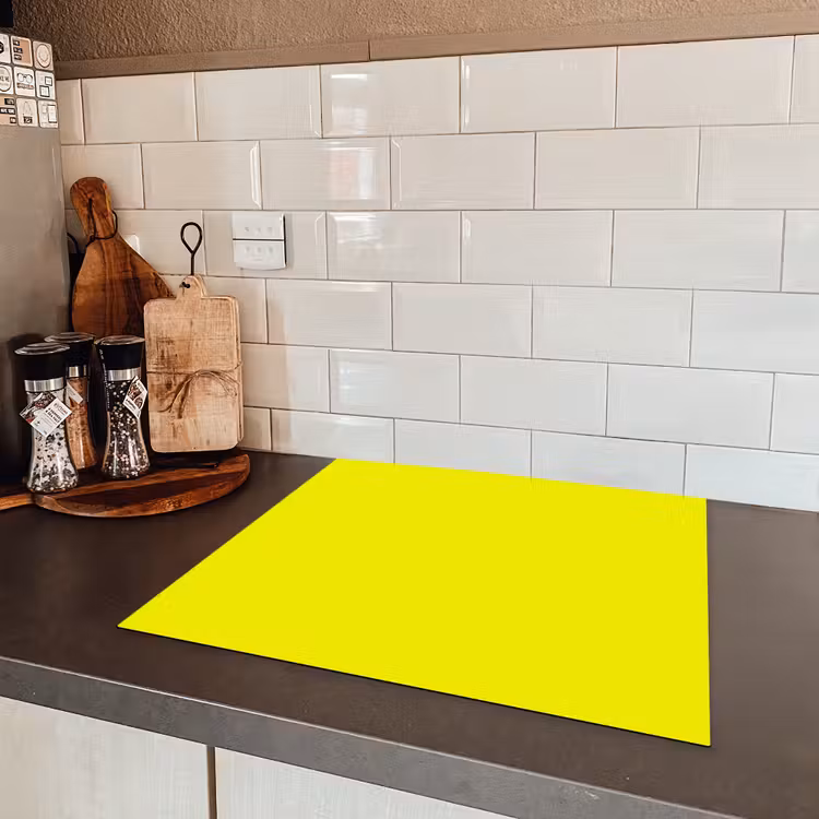 Bright - Canary - Geel Inductie beschermer vinyl 3mm middel 274 -sfeer3