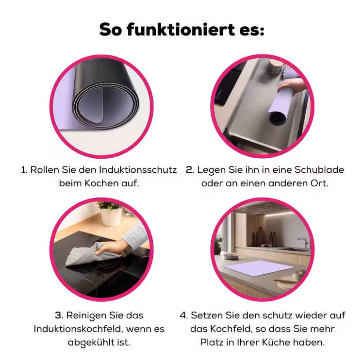 Light - Orchid - Paars Inductie beschermer vinyl 3mm middel 274 -zzzzzzz-lf-werking