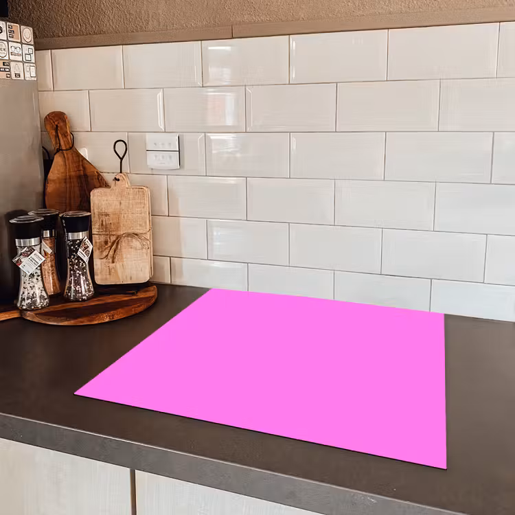 Bright - Orchid - Roze Inductie beschermer vinyl 3mm middel 274 -sfeer3