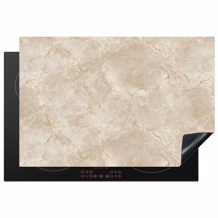 Lichtbeige - Marmer - Aders Inductie beschermer vinyl 3mm klein 276 -3d