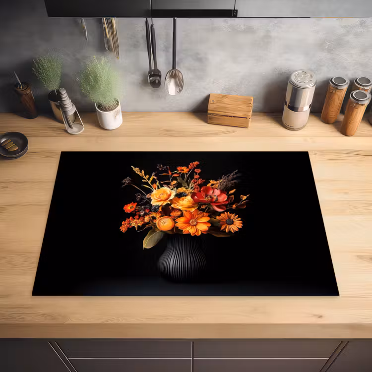 Herfst - Boeket - Oranje Inductie beschermer vinyl 3mm klein -sfeer5