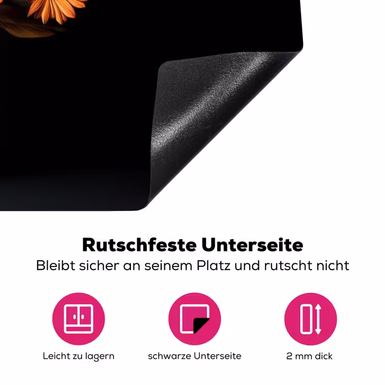 Herfst - Boeket - Oranje Inductie beschermer vinyl 3mm klein -zzzzzzz-lf-onderkant
