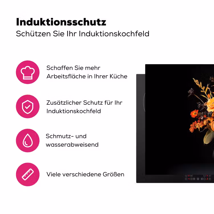 Herfst - Boeket - Oranje Inductie beschermer vinyl 3mm klein -zzzzzzz-lf-ups
