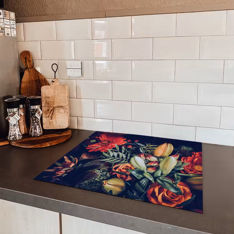 Herfstige Bloemenpracht Inductie beschermer vinyl 3mm middel -sfeer3