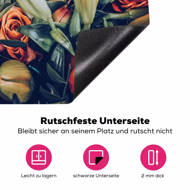 Herfstige Bloemenpracht Inductie beschermer vinyl 3mm middel -zzzzzzz-lf-onderkant