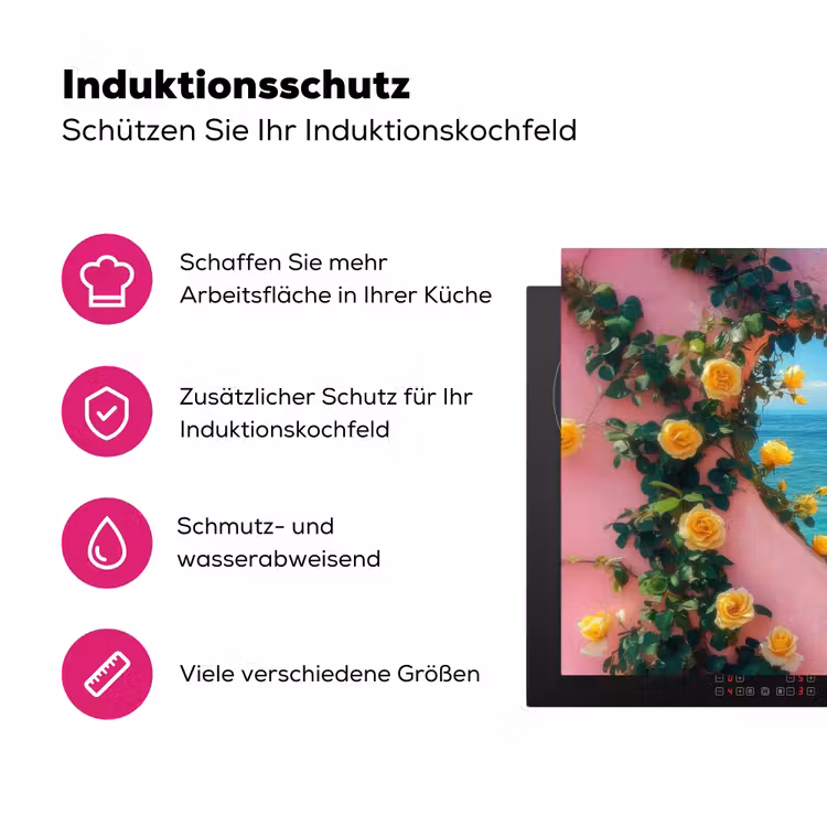 Hart - Zee - Muur Inductie beschermer vinyl 3mm klein -zzzzzzz-lf-ups