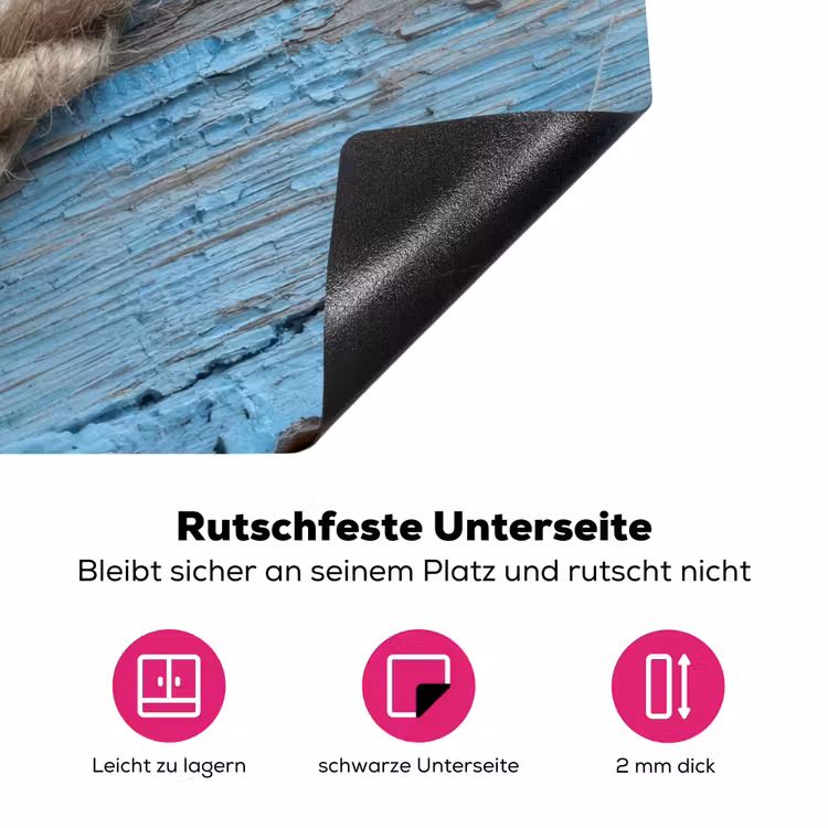 Hart - Touw - Hout - Rustiek Inductie beschermer vinyl 3mm klein -zzzzzzz-lf-onderkant