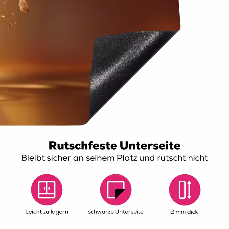 Framboos - Smoothie - Drinken - Roze Inductie beschermer vinyl 3mm klein -zzzzzzz-lf-onderkant