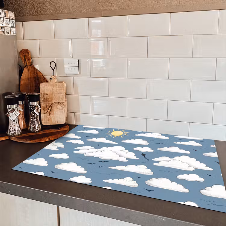 Lucht - Zon - Wolken - Natuur - Blauw Inductie beschermer vinyl 3mm klein -sfeer3