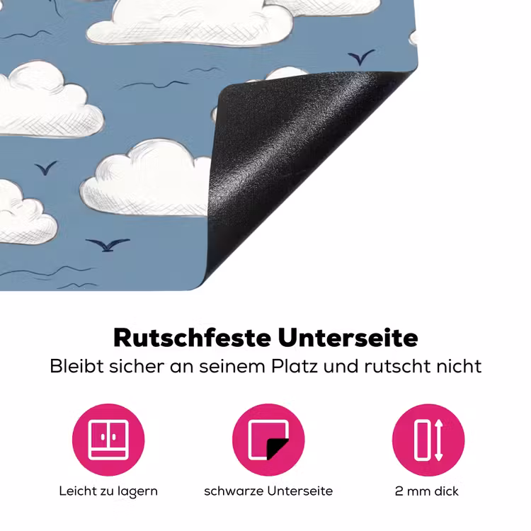 Lucht - Zon - Wolken - Natuur - Blauw Inductie beschermer vinyl 3mm klein -zzzzzzz-lf-onderkant